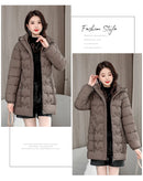 2024 New Winter Hooded Jacket Women Korean Parkas Loose Down Cotton Coats Overcoat Female Casual Thick Warm Windproof Outerwear