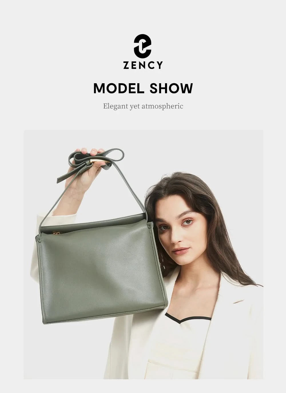 Zency Women's Messenger Bag Soft Genuine Leather Crossbody Bag Satchel Large Capacity Pockets Designer Dark Green Handbag - M & M Global