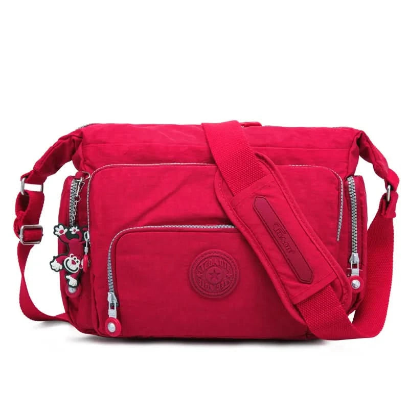 High Quality A4 Men Women Shoulder Messenger Bag Cross Body Large Capacity Purse Waterproof Lightweight Blue Purple Red M1304 - M & M Global