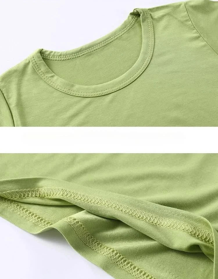 Children's Pajamas Modal Short-sleeved Suit Summer Pajamas Children's Clothing High Waist Belly Protection Home Clothes - M & M Global