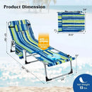 Tanning Chair, 400LBS Beach Lounge w/Face Arm Hole & Hand Shoulder Strap, Folding Layout Sunbathing Chair, Face Down Outdoor