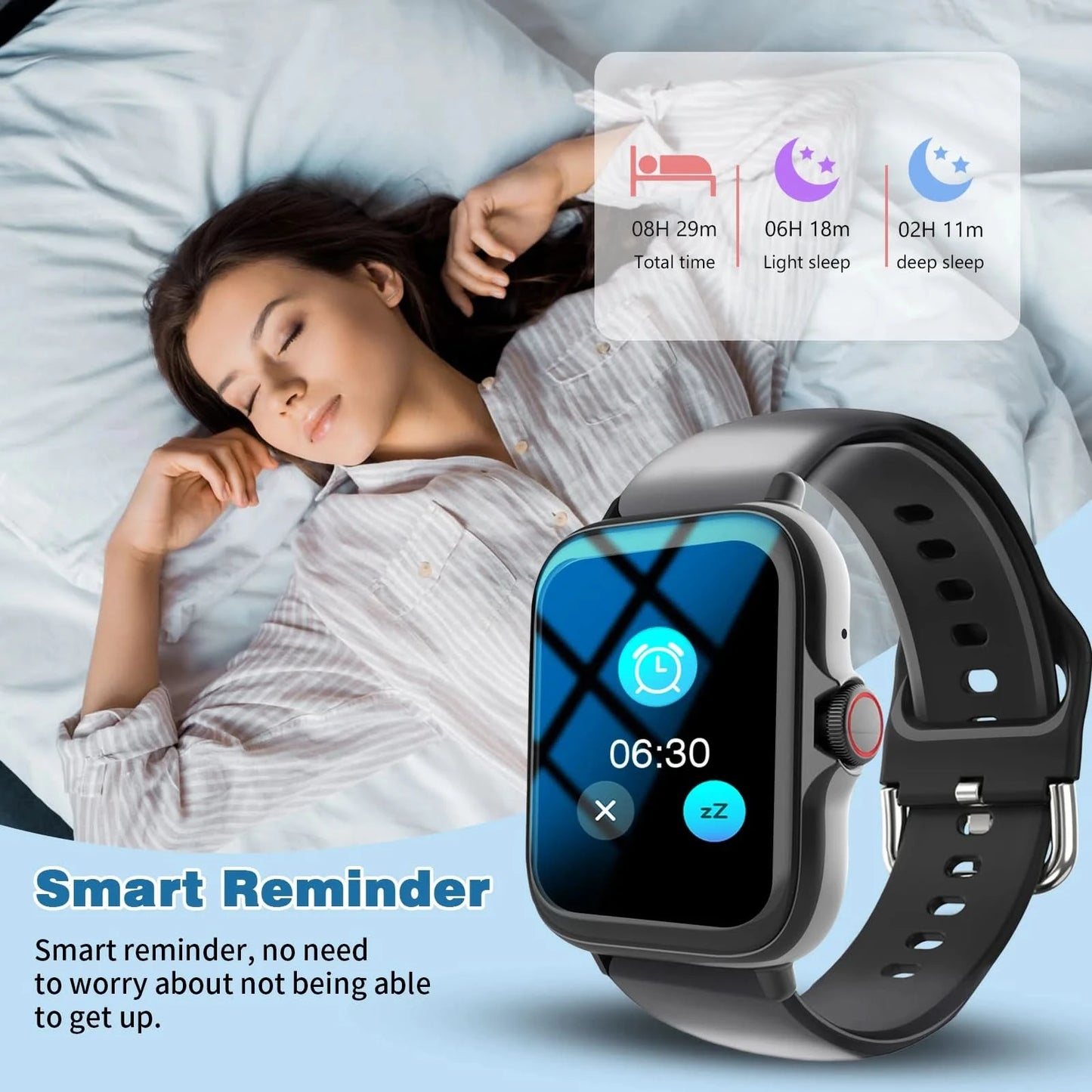 New Smartwatch, Answer/Make Calls, Message Reminders, Multi-Sport Mode, Weather Forecast, Suitable For Men/Women