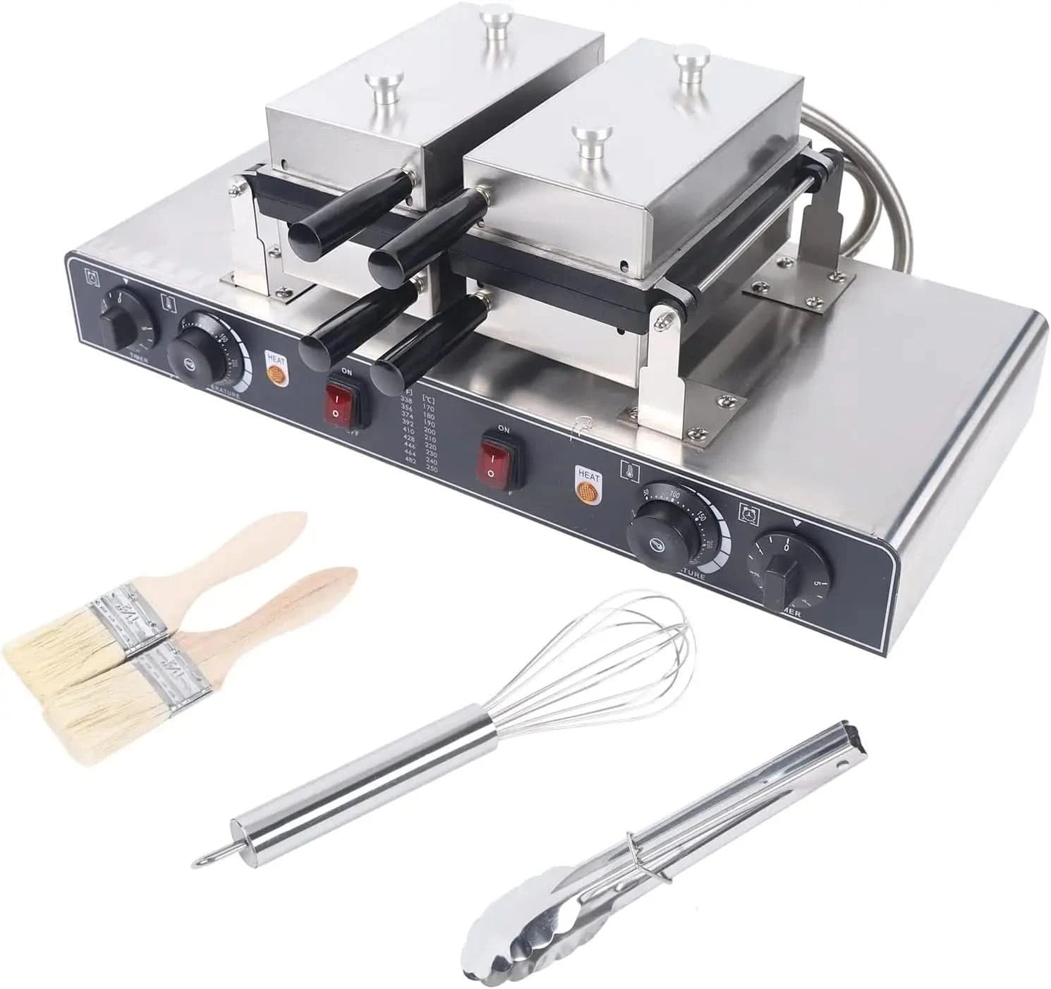 Walnut Waffle Maker Machine 1500W 20PCS Walnut Crisp Maker Electric Walnut Sweet Cake Machine Stainless Steel Pancake Snack Make - M & M Global