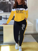 Autumn New Fashion Letter Print Women's Autumn Suit