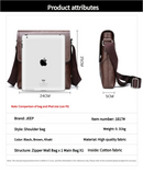 Men's crossbody bag, travel shoulder bag, lightweight men's wallet, small casual crossbody bag, work travel - M & M Global