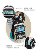 Miku Future School Backpack for Girls 2025 New Fashion Print Youth Pain Bag Large Capacity Backpack for School - M & M Global