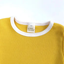2025 New Style Baby Boy Clothes Sets For Children Kids Girls Clothes Ribbed Solid Cotton Short Sleeve Tee＋Pants Toddler Clothing - M & M Global