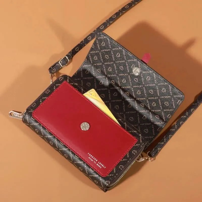 Mini Women's Wallet Handbag Multi Card Large Capacity Casual Shoulder Bag Mobile Phone Packet Fashion New Style Crossbody Wallet - M & M Global
