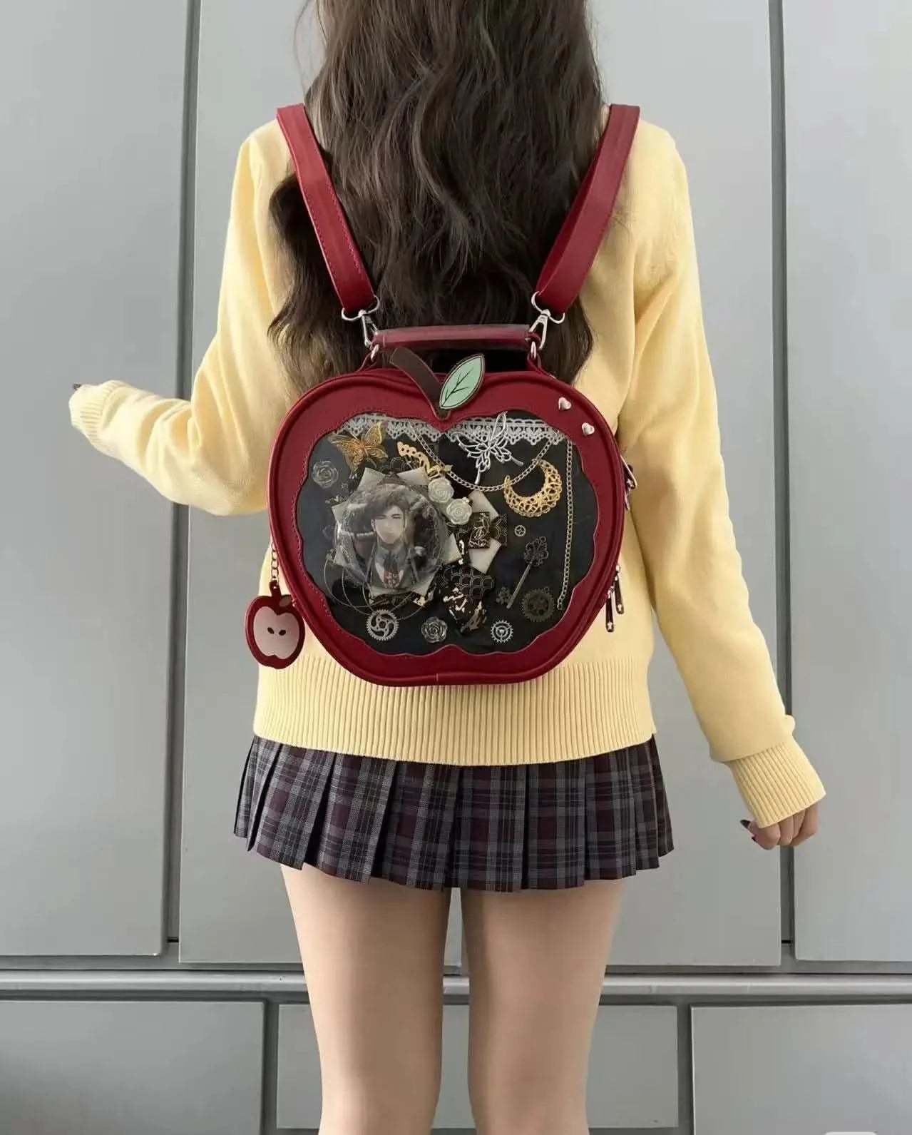 New Girl Harajuku Niche Design Apple Crossbody Bag Handbag Sweet Style Cute Ulzzang Ita Bag Y2K Backpack Preppy Style ItaBag - M & M Global