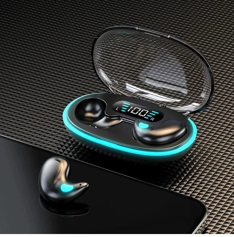 Sleep Wireless Earphone TWS Bluetooth 5.3 Headphones Hidden Earbuds IPX5 Waterproof Noise Reduction Sports Headset - M & M Global