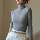 Autumn New Turtleneck basic Knitted Pullovers High-End Sense Temperament Long Sleeve Sweaters Fashion Slim Fit Bottoming Tops