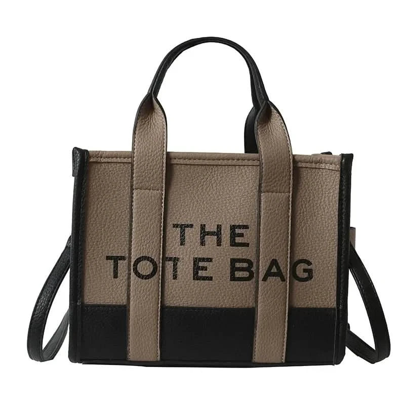 Hot Sale Of The Season New Women's PU Leather 3D Square Shoulder Bag Letter Tote Bag Color Block Fashionable Ladies Crossbody Ba - M & M Global