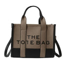 Hot Sale Of The Season New Women's PU Leather 3D Square Shoulder Bag Letter Tote Bag Color Block Fashionable Ladies Crossbody Ba - M & M Global