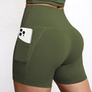Women High Waist Pocket Yoga Sport Biker Shorts Leggings For Fitness Lift Hips Running Workout Yoga Pant
