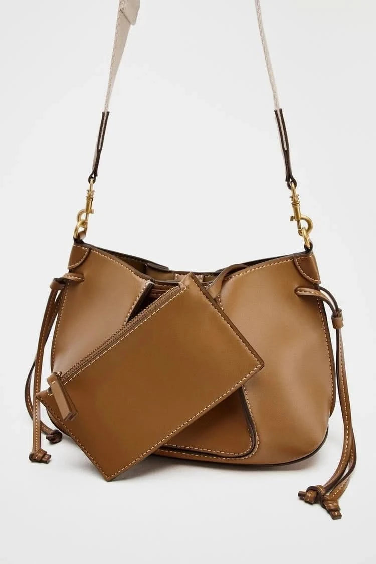 PLEATED MINI BAG, Women's Solid Color Simple Shoulder Bag, Fashionable Small Crossbody Purses, Luxury Design Handbag - M & M Global
