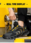 Lace-free, breathable, lightweight and comfortable anti-smashing and anti-puncture safety shoes