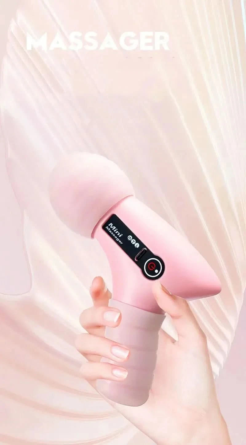 Mini Massage Massage LCD Screen 6 Heads Gun Muscle Massager Portable Electric Fascia Gun for Neck Foot Body Fascia Gun - M & M Global