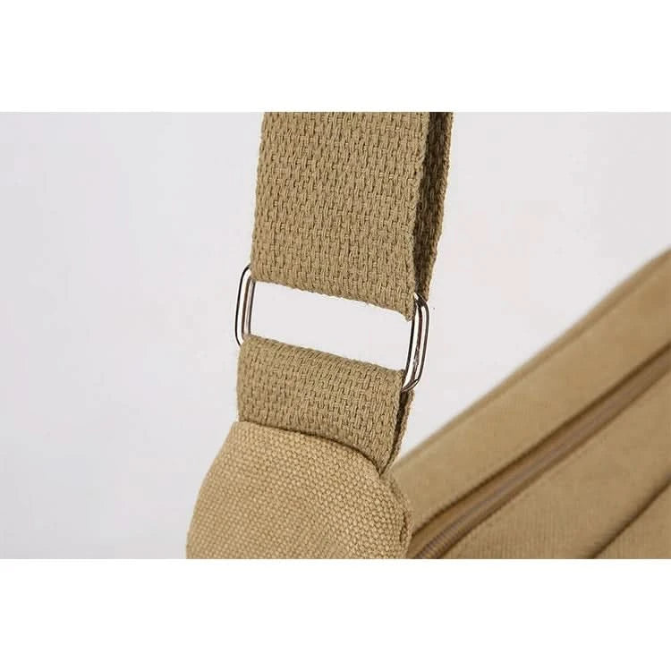 Men's Multi Pocket Casual Shoulder Bag - Adjustable Shoulder Strap, Zipper Closure, Ideal for Daily Commuting - M & M Global