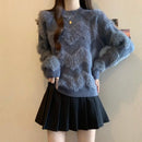 Solid Color Pullover Sweater Women's Autumn and Winter Fashion Long-sleeved Bottoming  Top