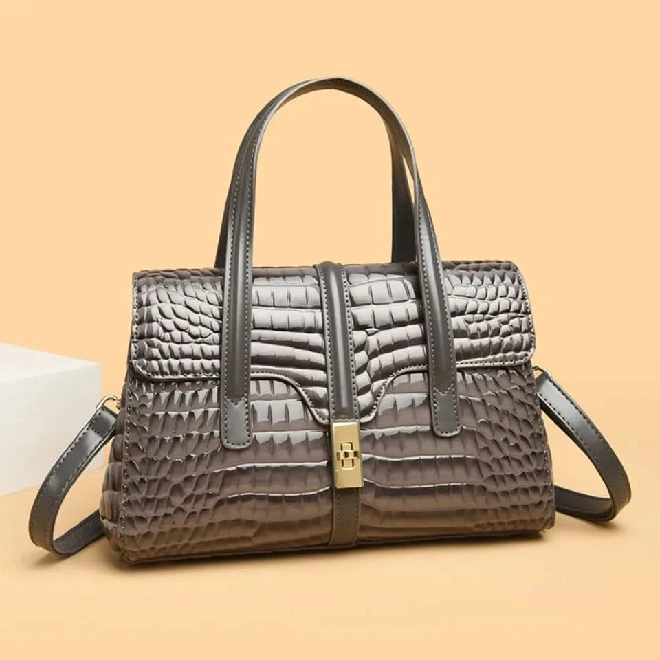Luxury Shoulder Tote Bag Alligator Patent Leather Hand Bags for Women 2025 Designer Daily commuting Handbags HIgh Quality Sac - M & M Global