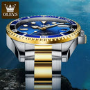 OLEVS Watches for Men with Date Luxury Big Face Waterproof Mens Wristwatch Analog Dress Two Tone Stainless Steel Man Watch - M & M Global