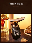 Gold Electric Facial Beauty Instrument Lifting And Firming Facial Eye Massager Household Vibration Ultrasonic Massager - M & M Global