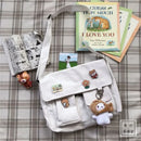 Japanese Harajuku Cute Retro Girl Messenger Shoulder Bag Canvas Student School Female - M & M Global