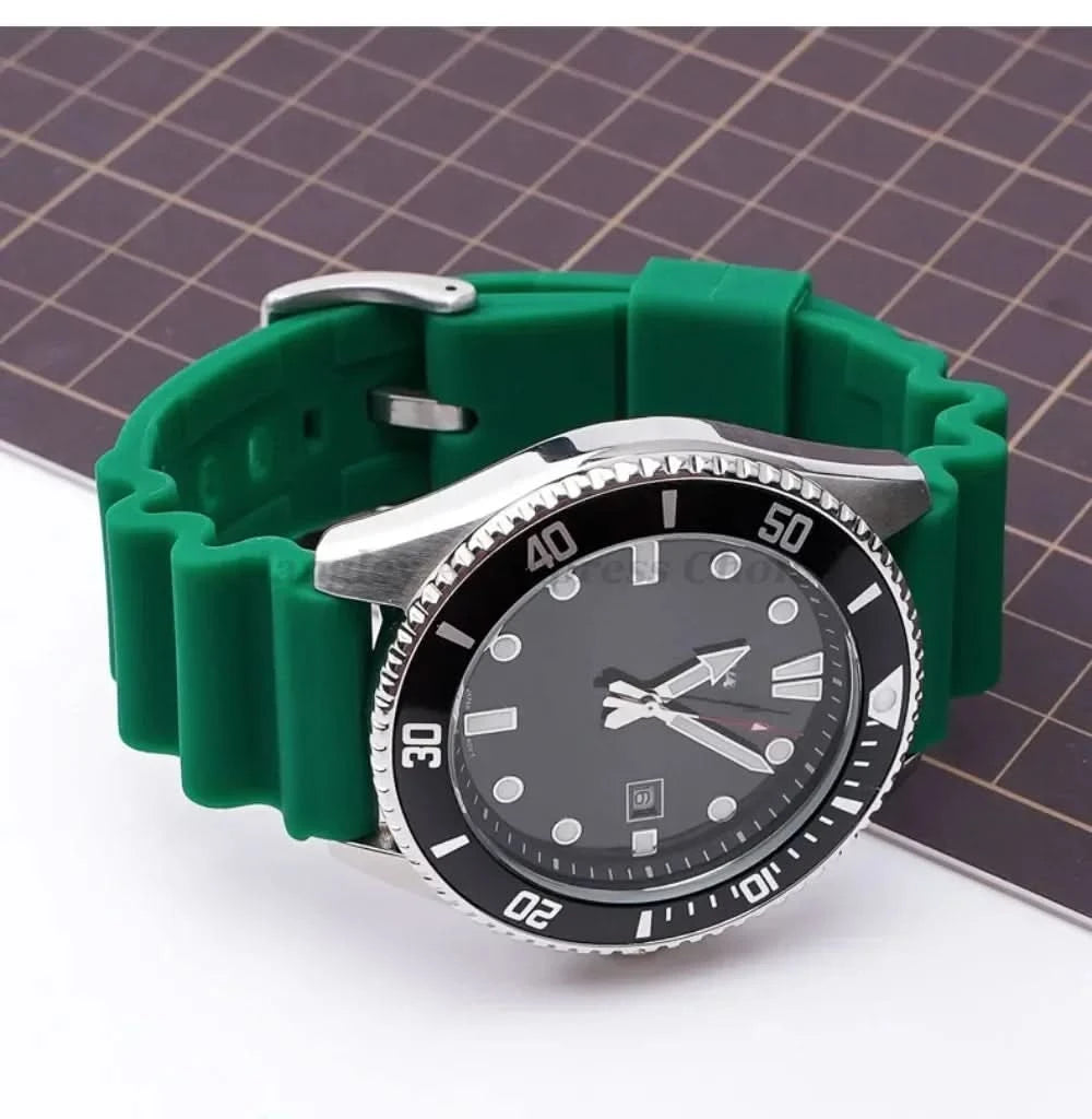 Silicone Watch Band 20mm 22mm For Rolex SUBMARINER Waterproof Diving Bracelet For Citizen For Seiko SKX007 SRP777J1 Sports Strap - M & M Global