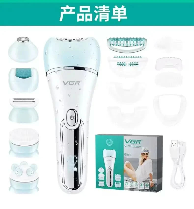 VGR Hair Trimmer Professional Hair Removal Tool Electric Epilator Lady Shaver Waterproof Hair Remover Epilator for Women V-733 - M & M Global