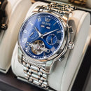 OLEVS Men's Watches Automatic Mechanical Business Wristwatch Waterproof Stainless Steel Strap Watch for Man Skeleton Calendar - M & M Global