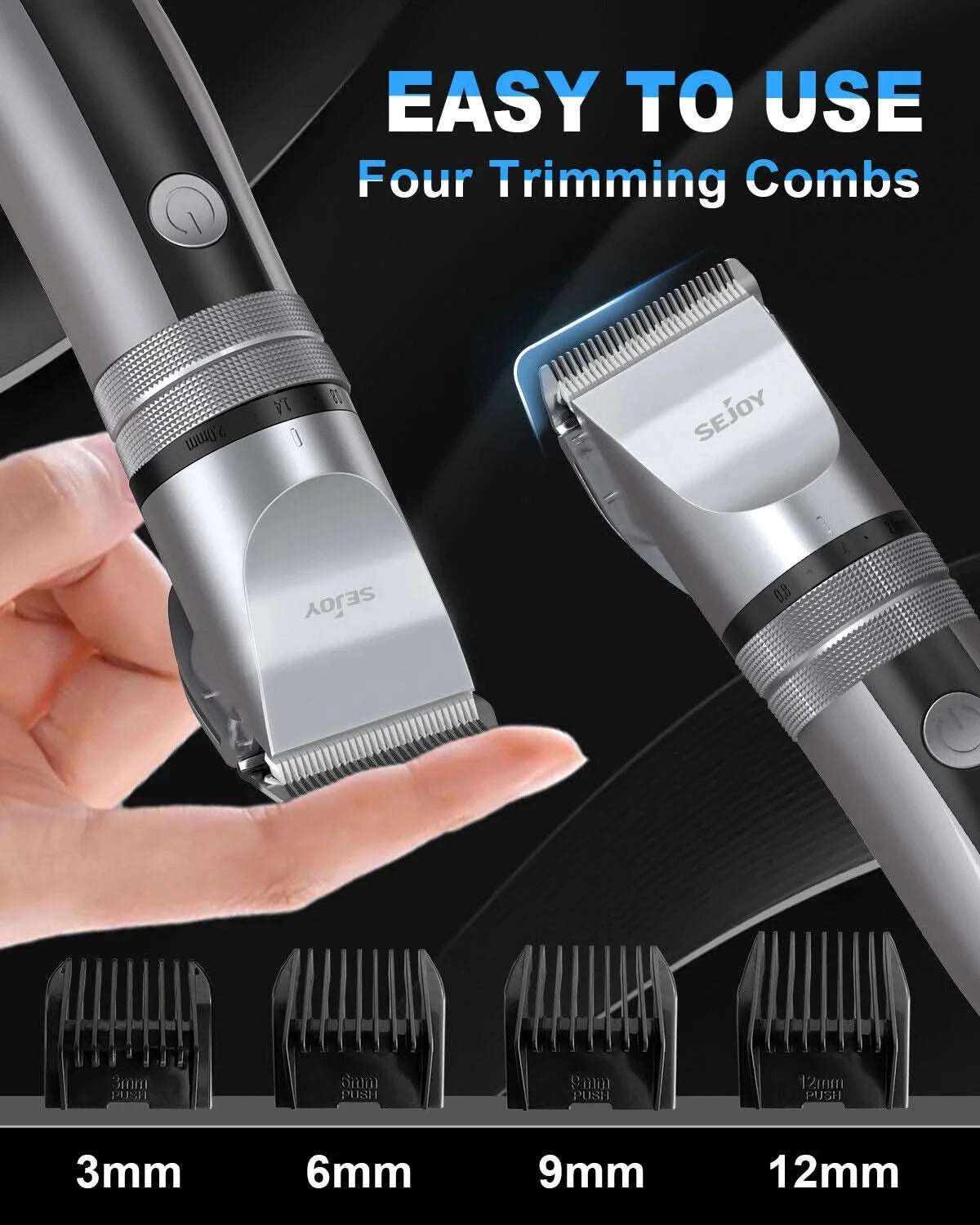 SEJOY Professional Trimmer Hair Clippers Cutting Beard Cordless Shaving Machine - M & M Global
