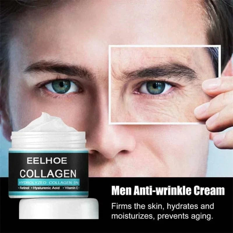 Collagen Creams For Men Smooth Wrinkle Younger Face Cream Firming Moisturizing Hyaluronic Acid Whitening Cream Facial Skin Care - M & M Global