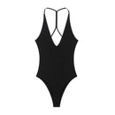TFMLN Women Solid Bodysuit Sexy Backless Fashion Slim Women Top Chic V Neck Sling Body Suits Summer Female  High Street Outwear - M & M Global