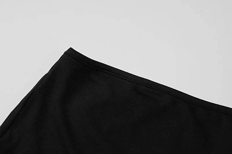 Dulzura Black Sleeveless One Shoulder Maxi Dress For Women Bodycon Sexy Party Elegant Long Dress Birthday Evening Outfit - M & M Global