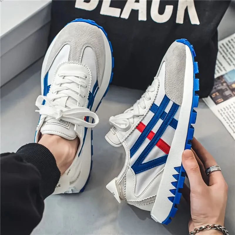New men's trendy versatile casual sports shoes, men's thick-soled lightweight non-slip breathable trendy shoes кроссовки мужские - M & M Global