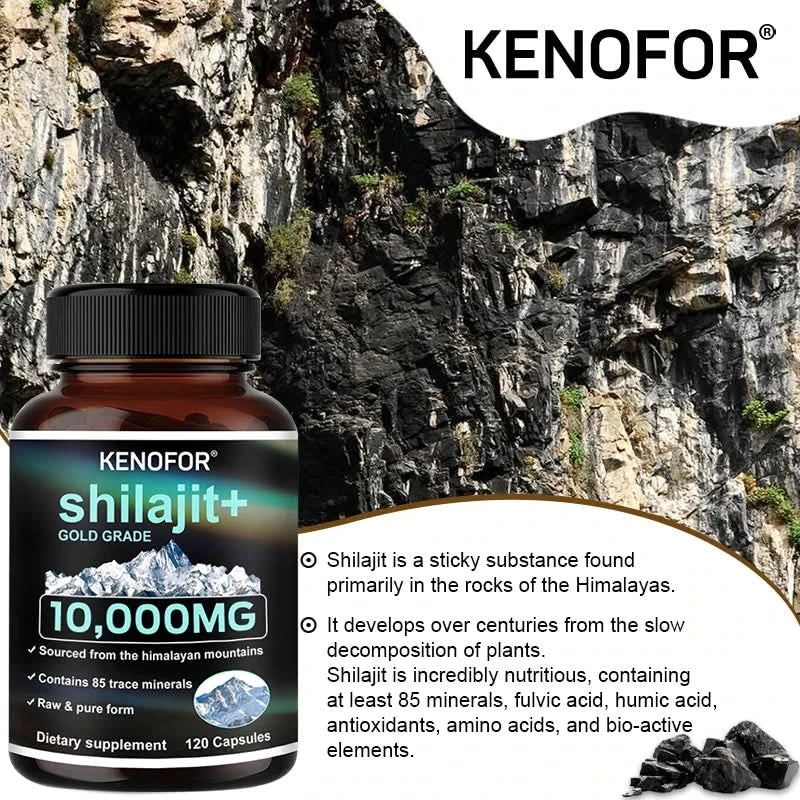 Himalaya Original Pure Shilajit Capsules, Naturally Enriched with Fulvic Acid and Over 85 Trace Minerals, Gluten Free Supplement - M & M Global