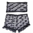 Strapless Bra Set Women Intimates Sheer Gauze Ruffles Lingerie Set Sexy Underwear Fancy Temptation Erotic Lingerie Bikini - M & M Global