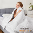 JHK Comforter King Size All Season Blanket with Corner Tabs Box Stitched Comforter Easy To Wash Bedding 102" x 90" For Bedroom ﻿