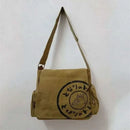Canvas Messenger Handbag Washed Women Oblique Straddle Canvas Bag Large Capacity Simple Vintage Cartoon Leisure Shoulder Handbag - M & M Global