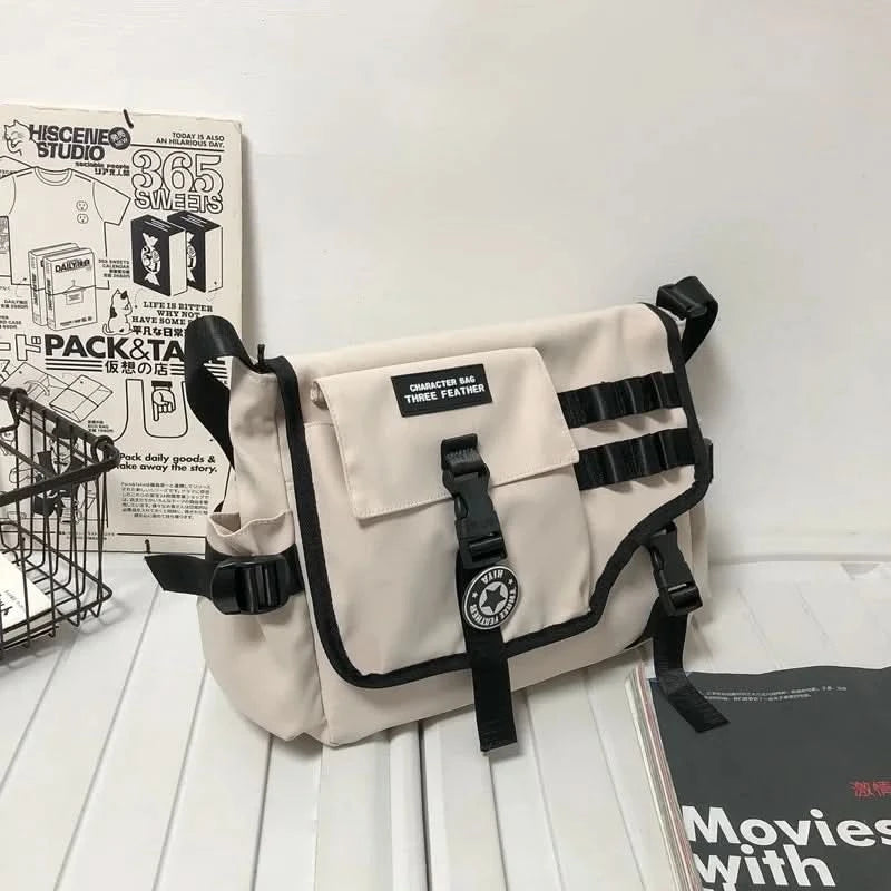 Unisex Nylon Fabric Messenger Bags Multi Pockets Large Capacity Shoulder Shopper Tote Bag Student School Satchels Female Handbag - M & M Global