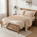 solid striped check Comforter set, soft microfiber, lightweight and breathable, easy to care for - bedding set for all seasons