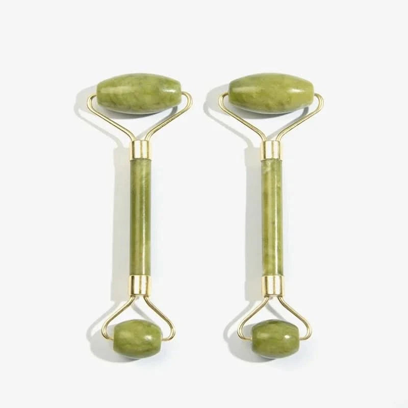 Jade Massagers For Face Body Gua Sha Scraper Beauty Facial Roller Set Natural Gouache Stone Massage Slimming Skin Care Lift box - M & M Global