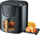 5.8 QT Air Fryer Small Oven, Digital Oil-Less Cooker Airfryer, 8 Presets Cooking Functions, Roast, Bake, Reheat, Cook Quikly wit - M & M Global