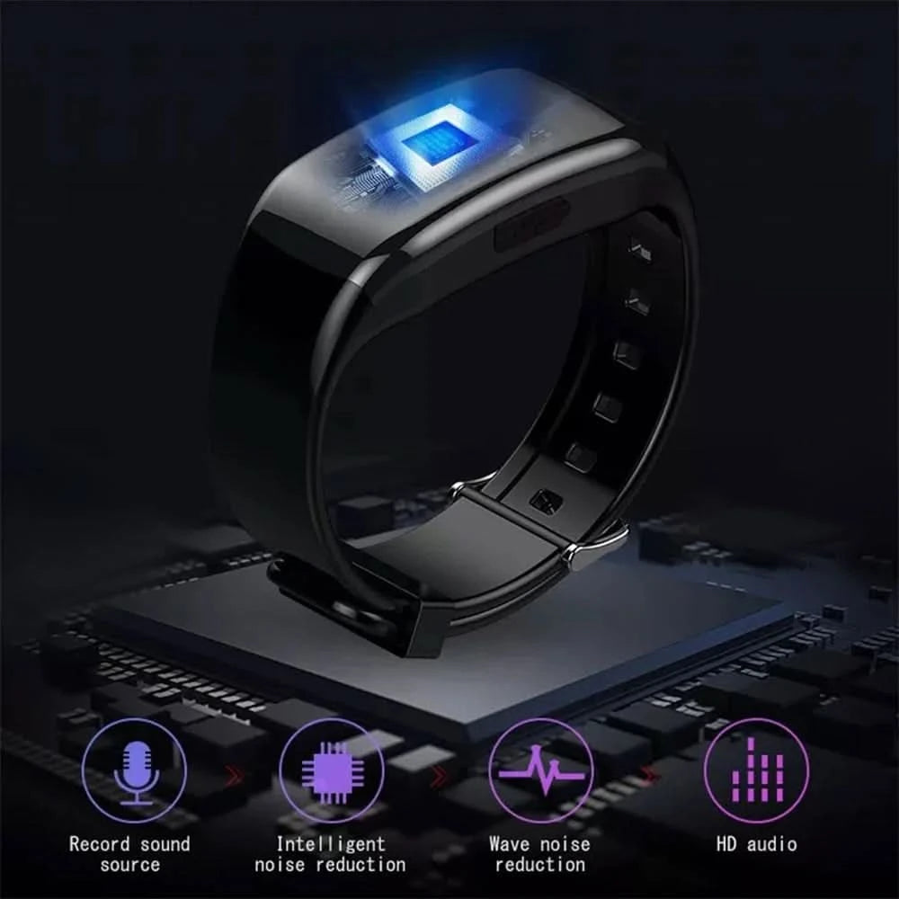HD Mini Camera Watch 8-256GB Video Voice Recorder Bracelet USB Flash Driver Dictaphone Noise Reduce Sound Recording Wristband - M & M Global