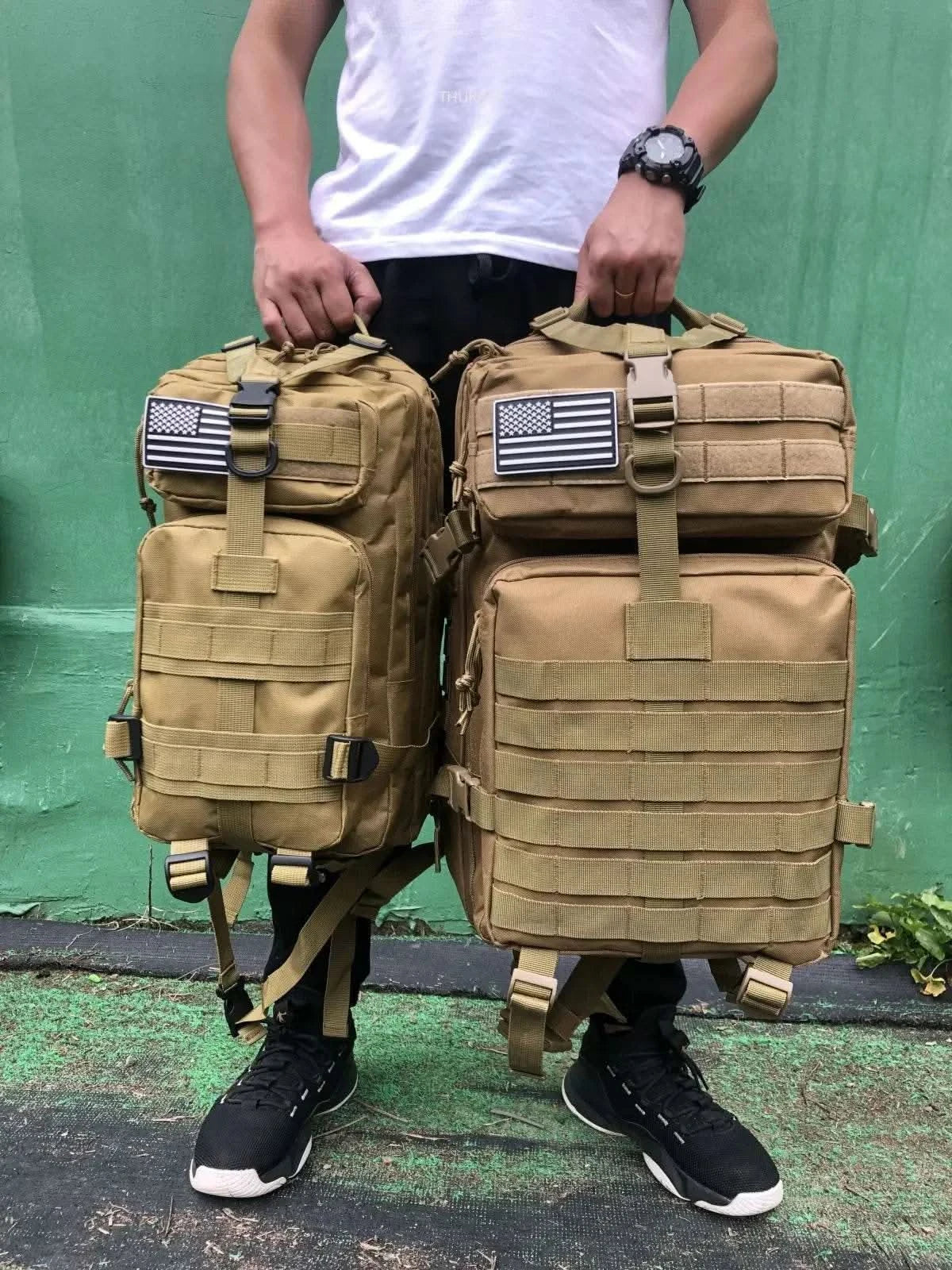 25L/50L Sturdy Nylon Waterproof Tactical Sports Trekking Fishing Hunting Camping Hiking Bag Backpack Outdoor Rucksacks - M & M Global