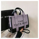 Hot Sale Of The Season New Women's PU Leather 3D Square Shoulder Bag Letter Tote Bag Color Block Fashionable Ladies Crossbody Ba - M & M Global