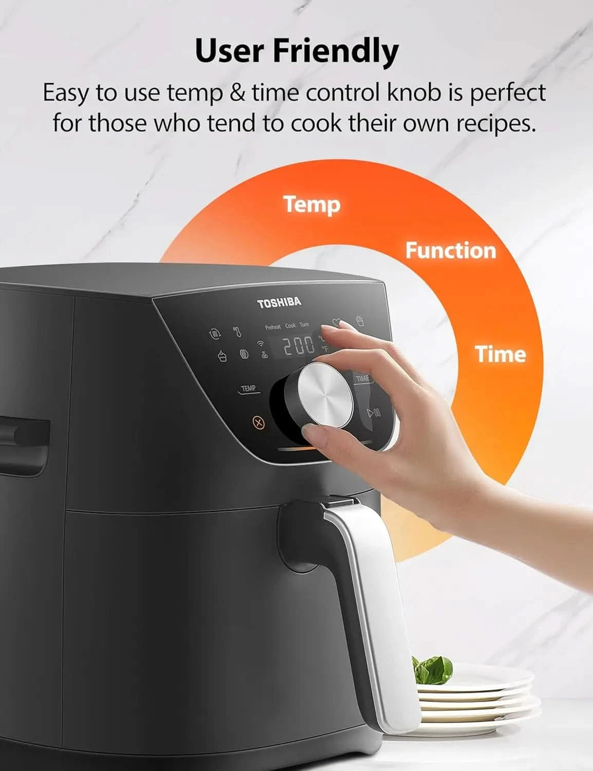5.5QT Air Fryer with Heat-Q Technology, Quick and Easy Meals, 8 Preset Menus and Menu-IQ Function, 1-Degree Fahrenheit Precision - M & M Global
