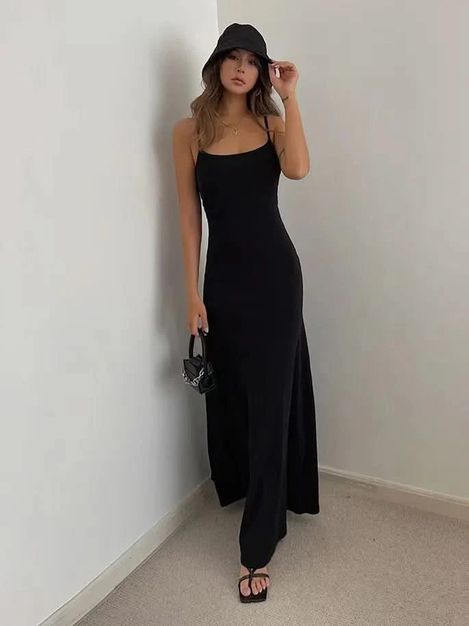 Summer Sexy Bodycon Long Dress Womens Y2k Clothes Sleeveless Sundress Evening Backless Dresses for Women Aesthetic 2024 - M & M Global