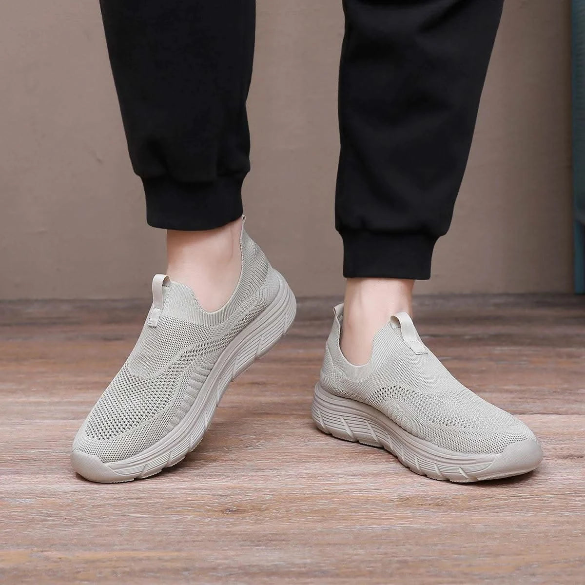 Breathable Men Casual Shoes Lightweight Outdoor Male Walking Shoes Anti-slip Men's Sneakers Slip on Flats Vulcanized Shoes - M & M Global