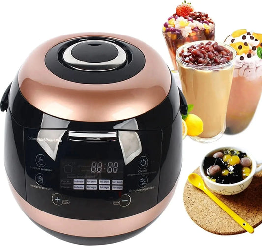 Commercial Fully Automatic Pearl Pot Black Tapioca Cooker Pearl Maker 5L, Touchscreen 110V, for Boba Tea & Bubble Tea & Milk Tea - M & M Global